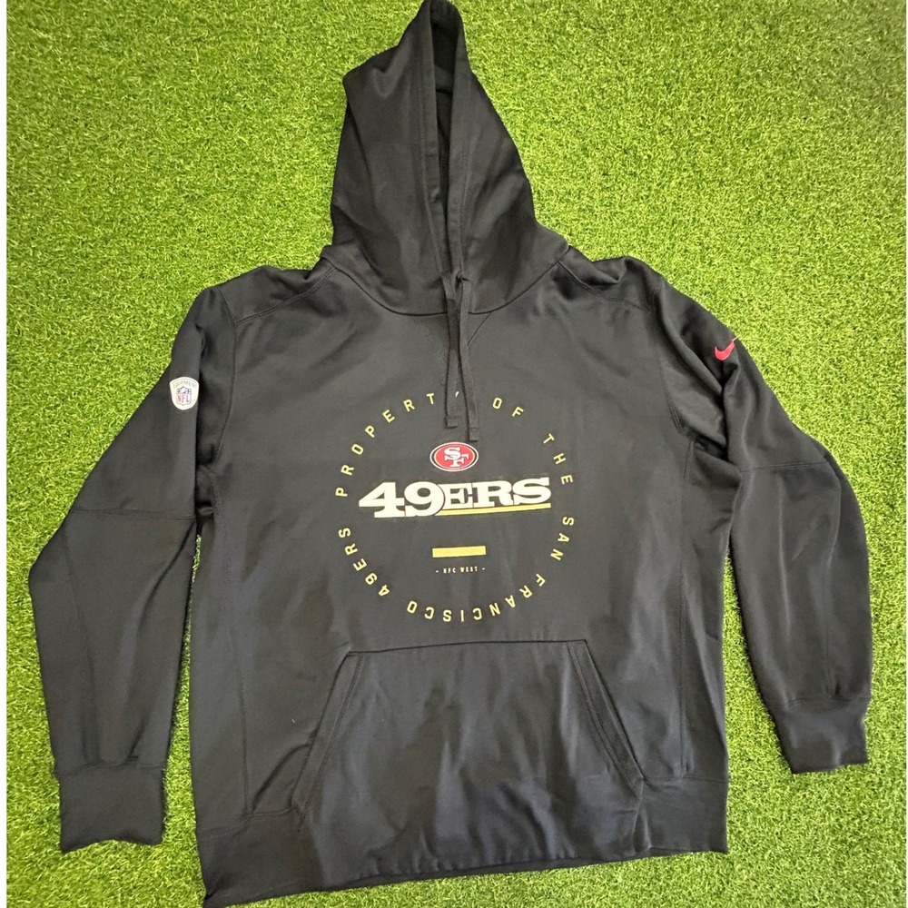 Nike Dri-FIT San Francisco 49ers Hoodie Mens XL Black NFL Football Sweatshirt